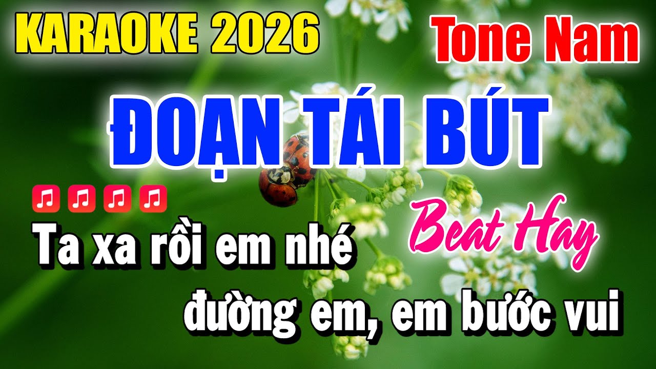 Karaoke Đoạn Tái Bút Tone Nam | Beat Cực Hay | Karaoke Thanh Duy