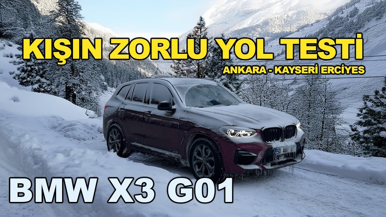 BMW X3 ile Karlı Erciyes Yolculuğu | Dağ  Yolları | Uzun Yol Vlog | Ankara - Kayseri  | Conti Ts870p