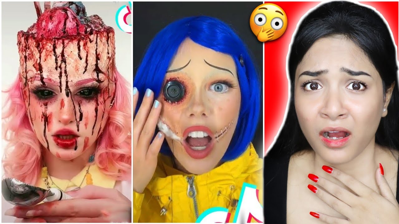 Reacting to *SCARY* Viral *MAKEUP* Transformation 🤯 | *OMG* Reaction 🤪🤯