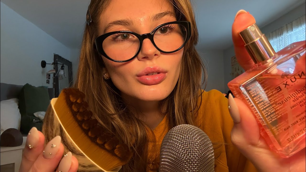 ASMR face massage (layered sounds)