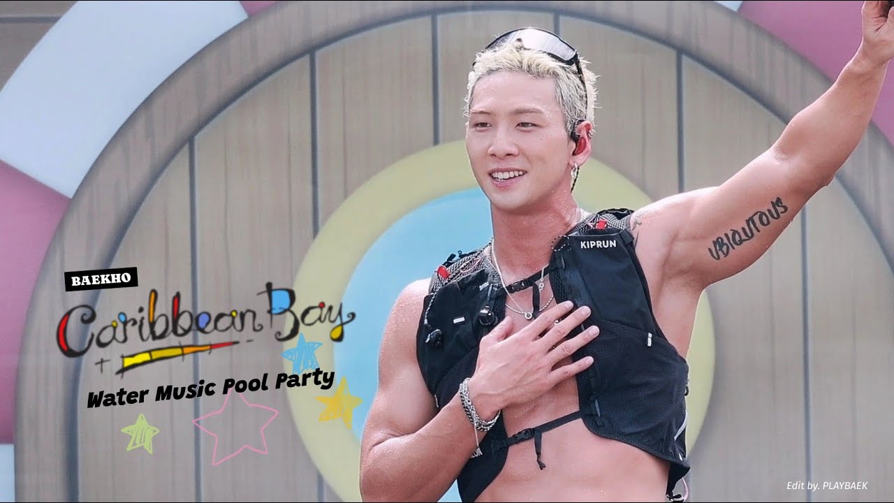 [4K] 250815 캐리비안베이 워터 뮤직 풀파티 Full #백호 #BAEKHO #강동호 | 2025 Caribbean Bay Water Music Pool Party