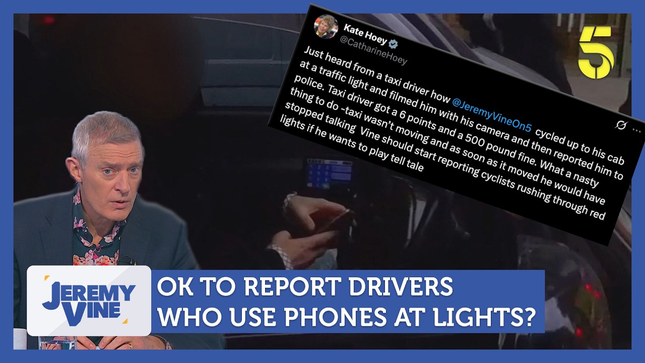 OK to report drivers who use their phones at lights? Feat. Nick Freeman, Anju & Peter | Jeremy Vine