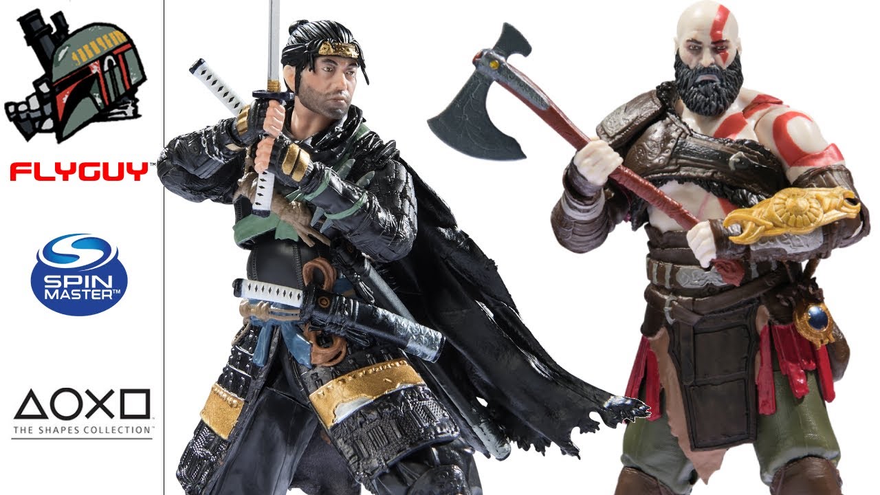 Spinmaster PlayStation Shapes Collection God Of War Kratos & Ghost of Tsushima Jin Sakai Review