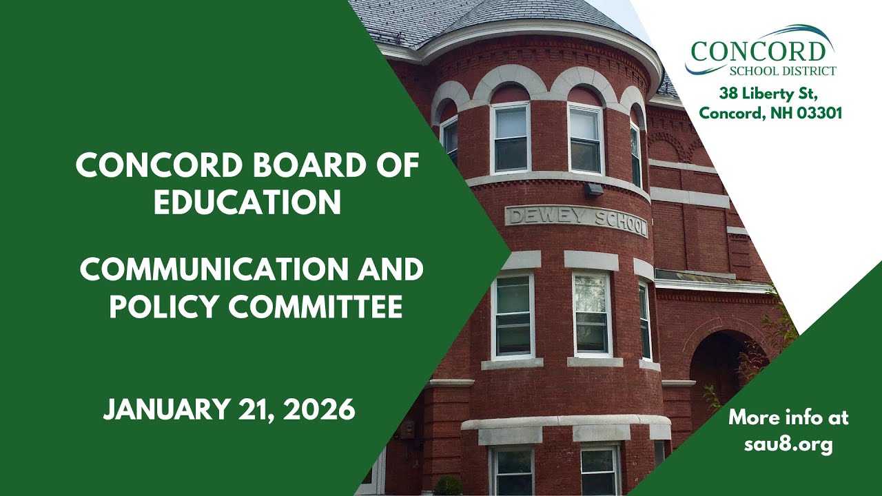 Concord Board of Education Communication & Policy Committee  |  1-21-26