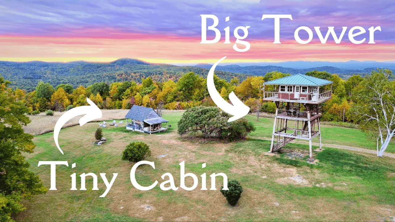 Man Buys 40 Acres In Rural New York, Builds Homestead with 40ft Lookout Tower