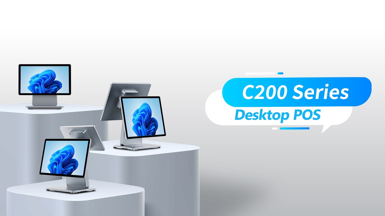 Sunany C200 Series | Solid Aluminum POS with Magnetic Cable Management #POS #POSHardware #retailpos