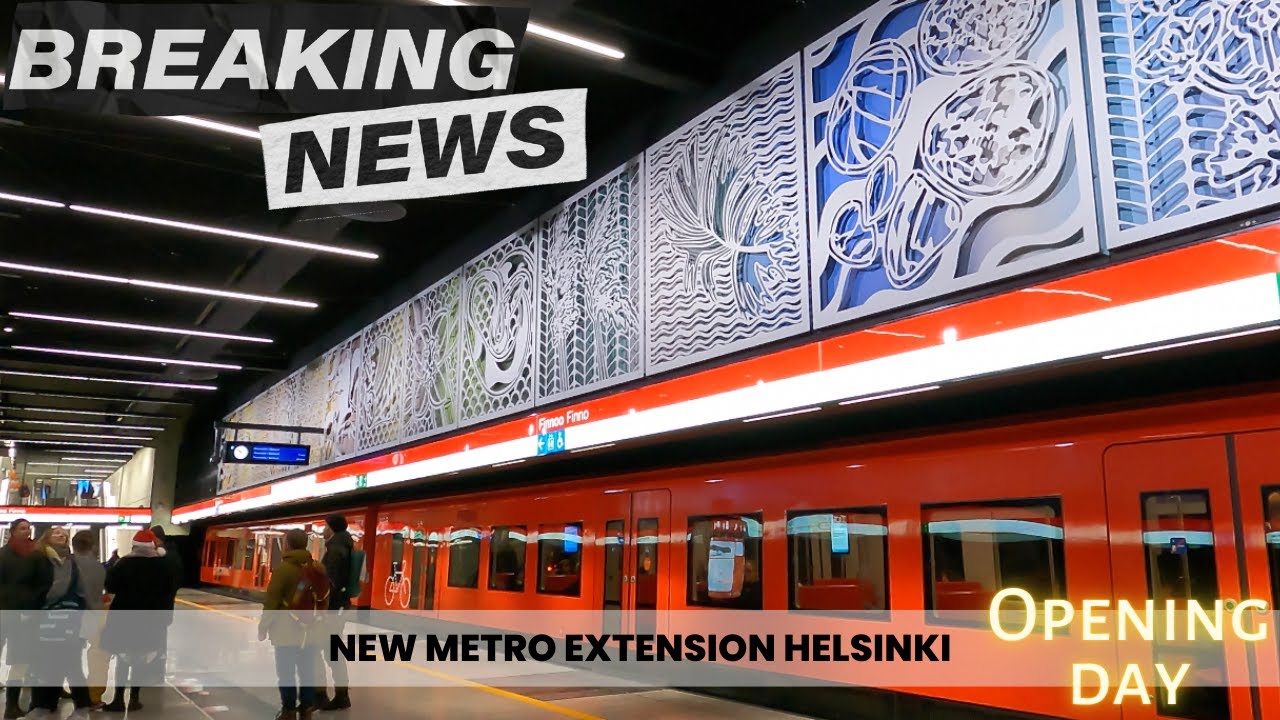 New Helsinki metro extension 4K tour | Länsimetro | Västmetron Matinkylä - Kivenlahti Espoo