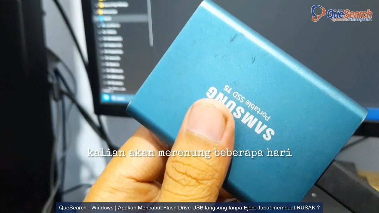 Apakah Mencabut Flash Drive USB langsung Tanpa Eject di PC Windows dapat membuatnya RUSAK ?