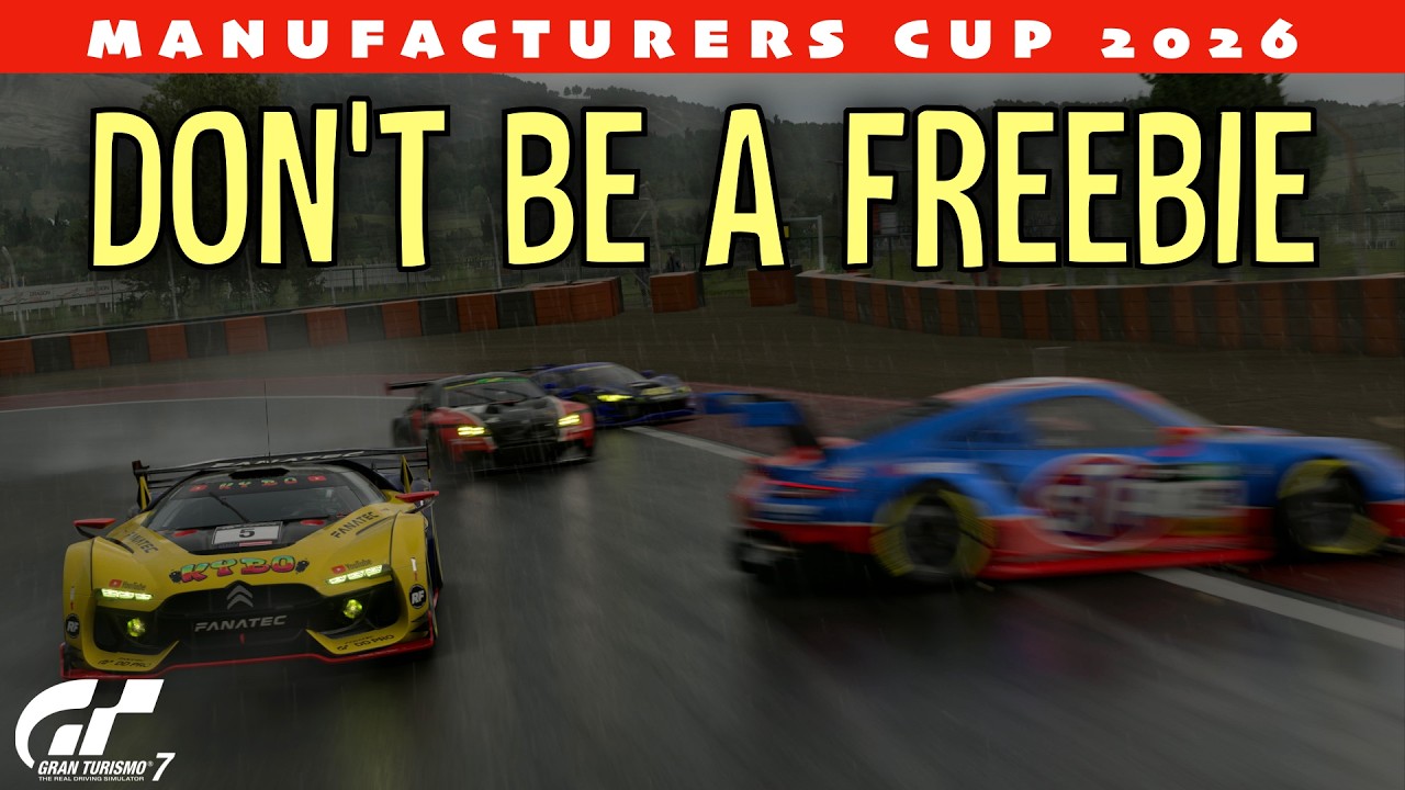 GT7 Manufacturers Cup: The FREEBIE RACE at Dragon Trail (12th to 7th in the rain!)