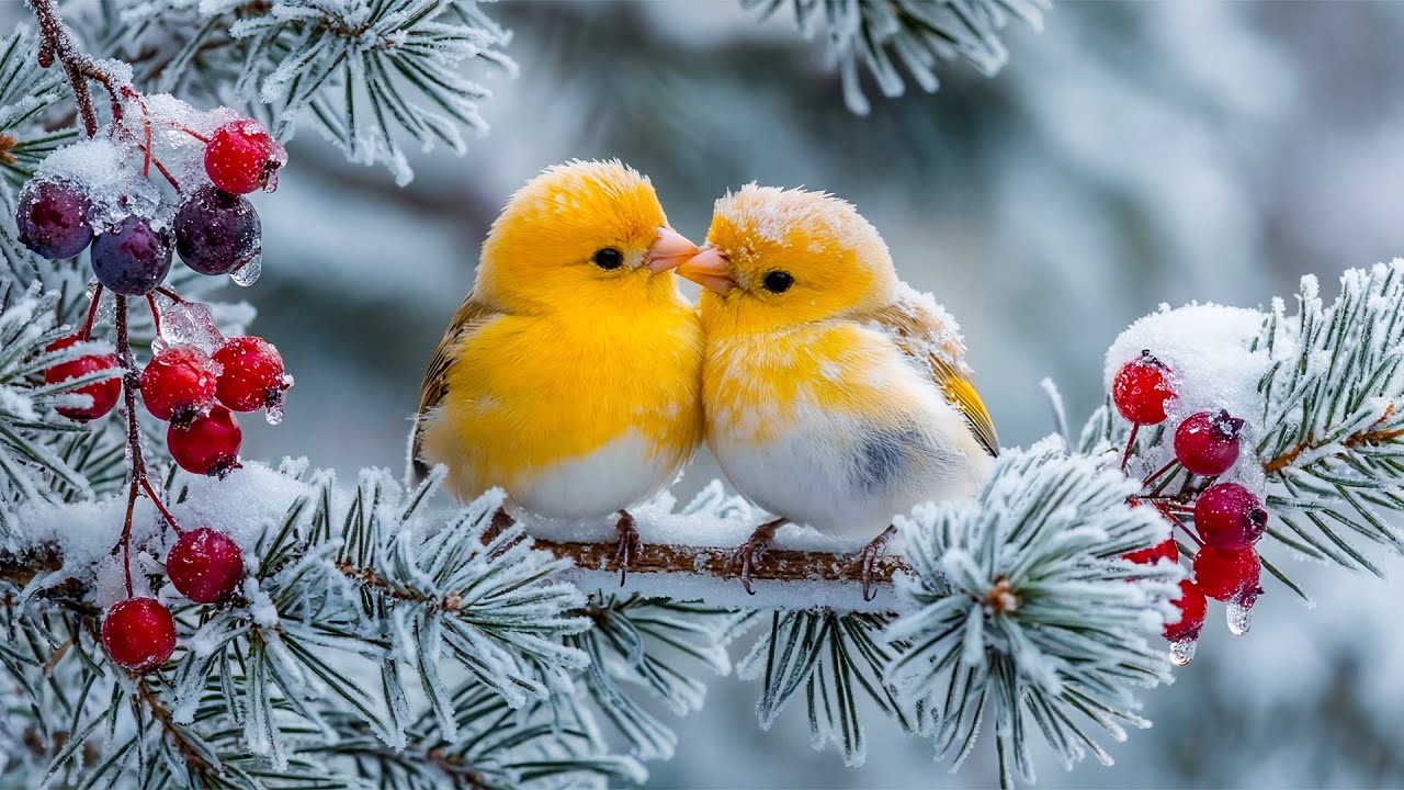 Winter Birds Singing & Piano Music for Stress Relief - Emotional Healing, Calm the Mind ❄️