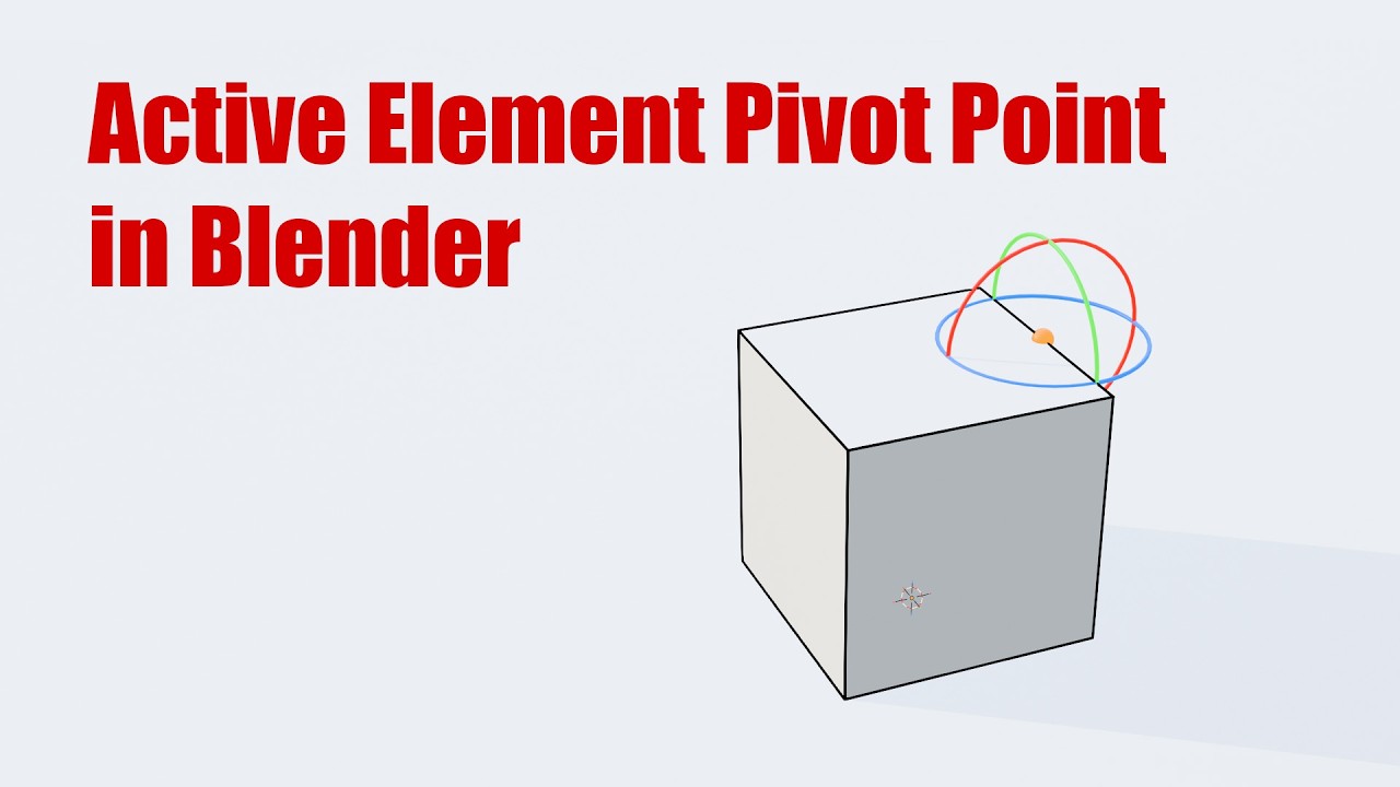 Active Element Pivot Point in Blender