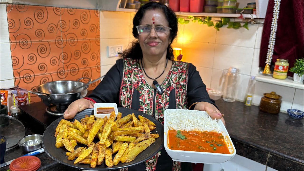 🔴Sweet Potato Fries, Tomato soup with rice by Meal Palace | jholi recipe rasam recipe 