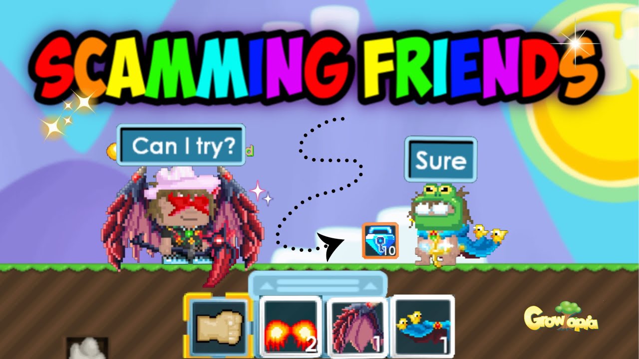 Scamming My Friend Prank! | GrowTopia