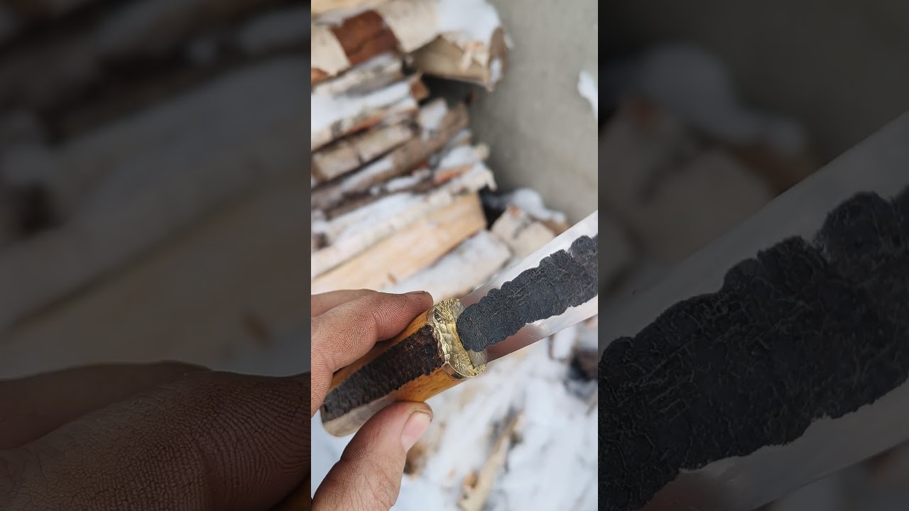 сделал нож якутского типа с долом на рукояти 