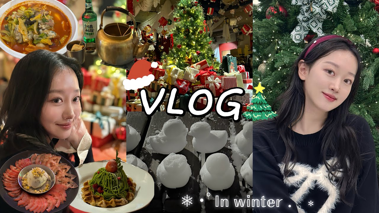 [vlog] 이별한 언니 놀리다가 첫눈 맞는 vlog☃️ | 을지로 맛집 | 안동장 리뷰 | 을지로 카페 추천 | 베로나의 크리스마스🎄 | 크리스마스 카페