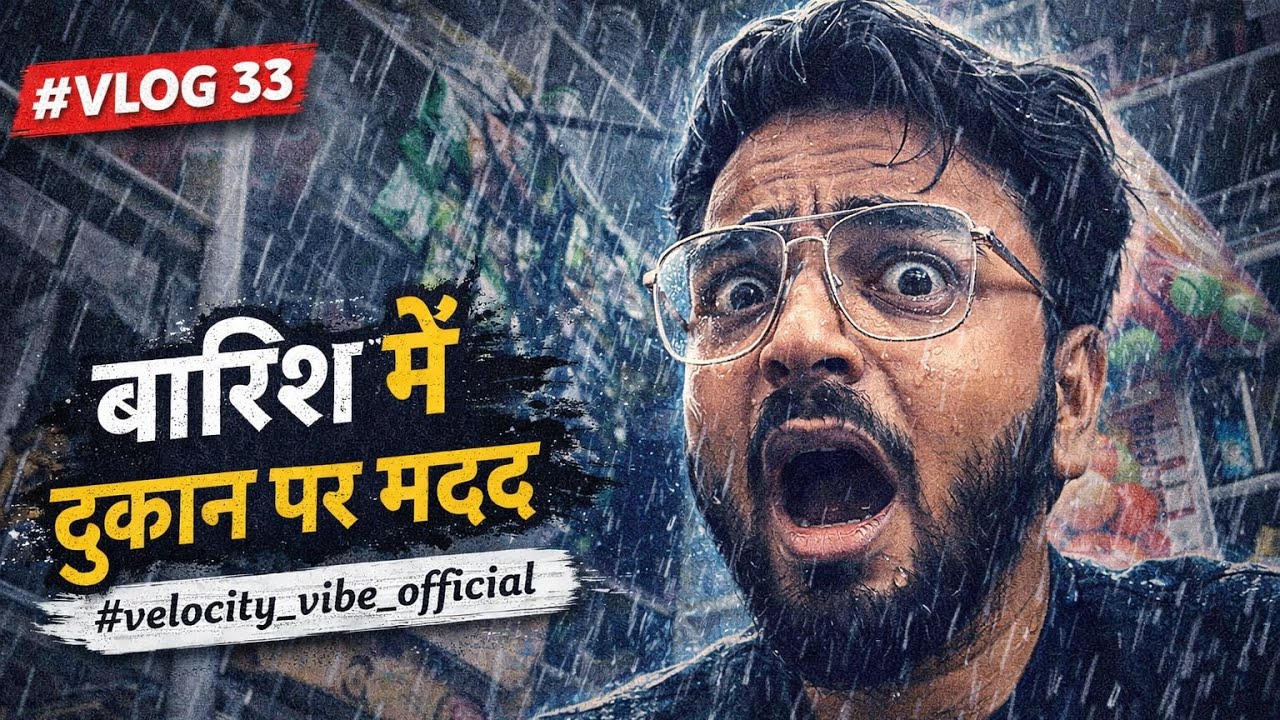 बारिस मैं दुकान पर मदद ।। #VLOG 33 || #velocity_ vibe_official