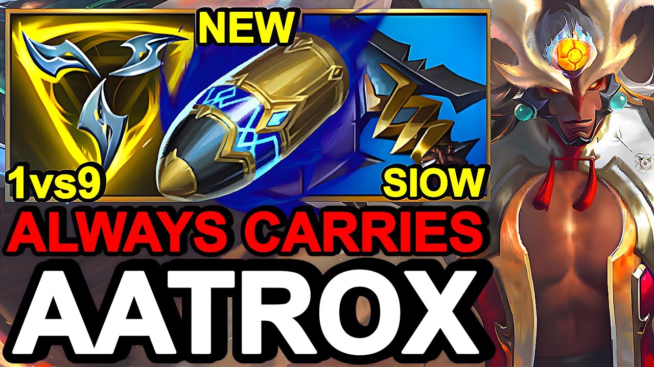 Wild Rift China Aatrox Top - 20KILL PENTAKILL Solo Carry Build Runes - Challenger Solo Rank Gameplay