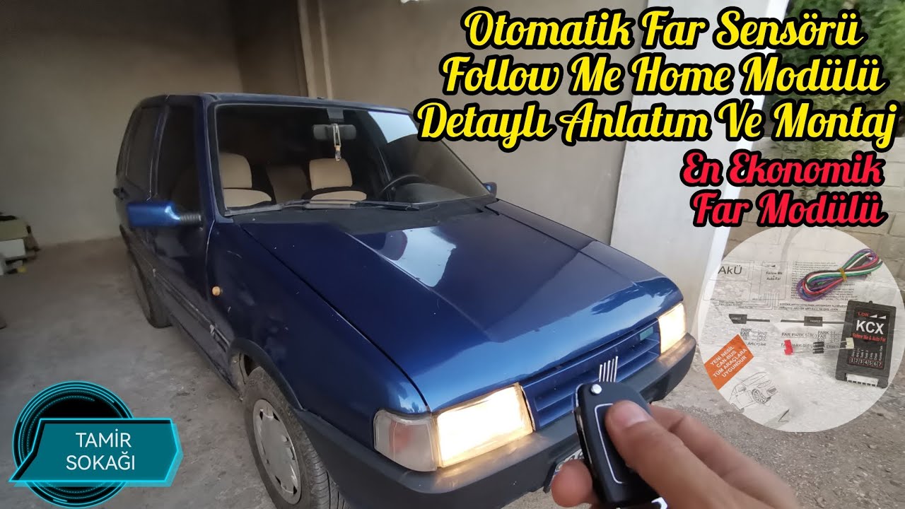 Otomatik Far Sensörü, Follow Me Home Modülü Montajı. En Ucuz Far Sensörü. Detaylı Anlatım. Fiat Uno