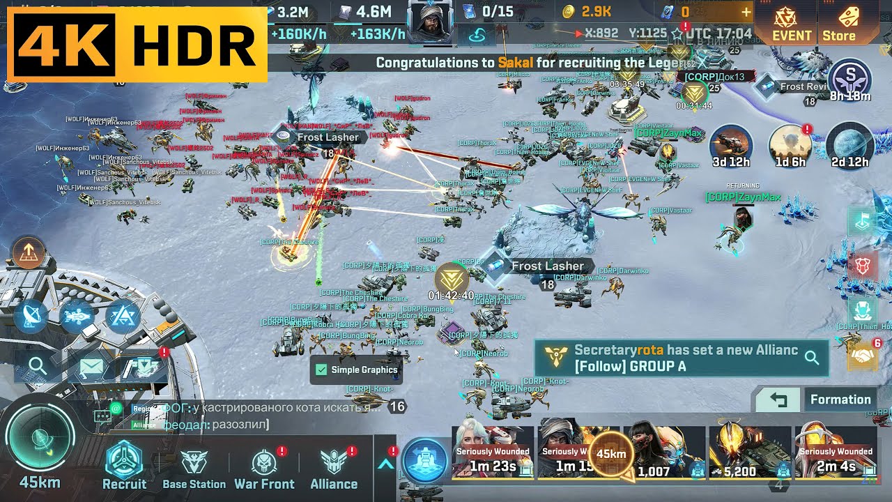 The Greatest Battle S4 (2 against 1 Alliance) CORP|WOLF|SYND|HERO - Project Entropy 4K