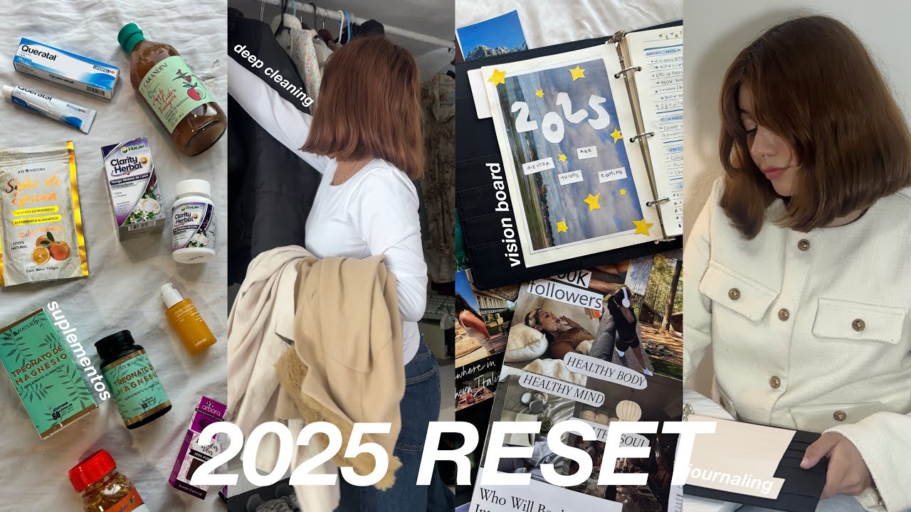 Reset de año nuevo 💫 deep cleaning, vision board, journaling y muchas compras