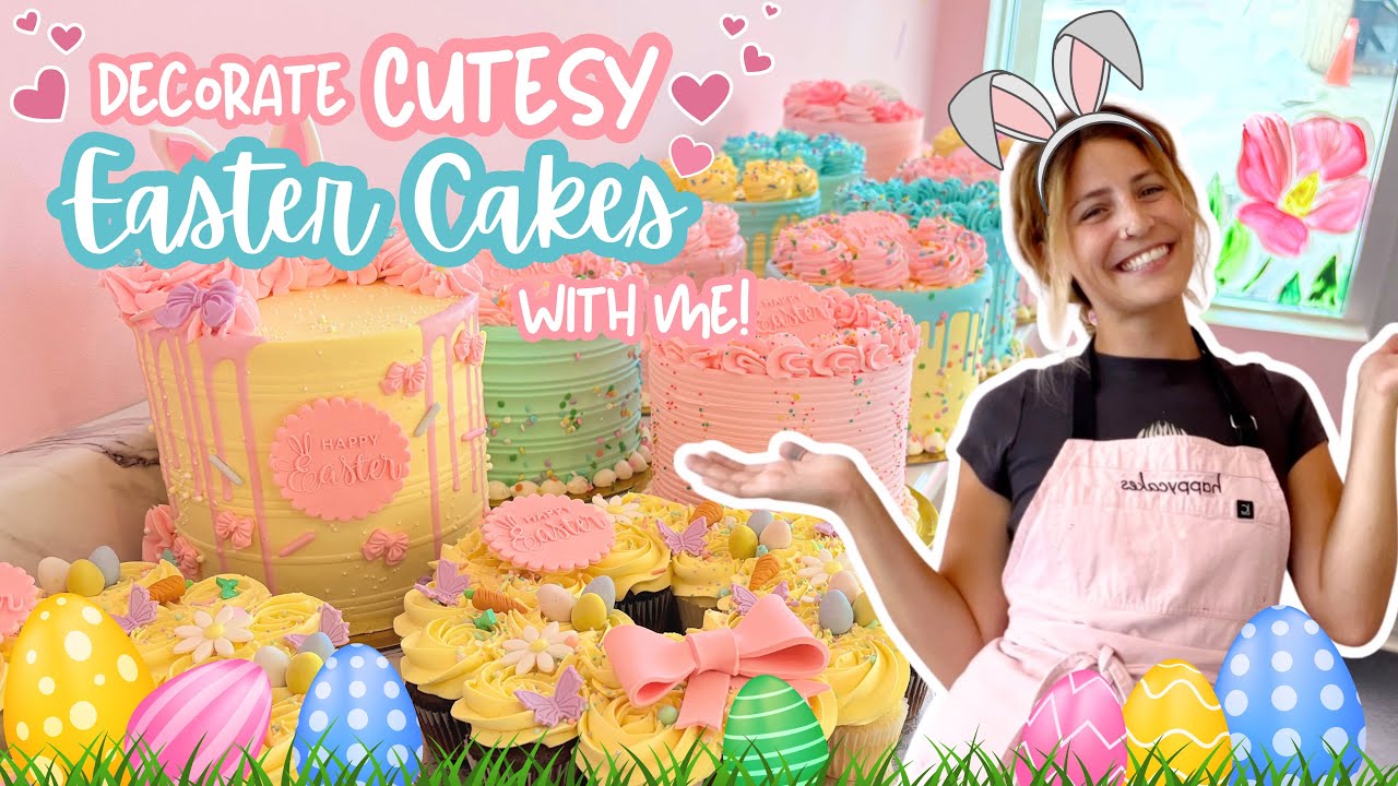 Satisfying Cake Decorating ASMR | Easter Edition!! [No Talking] [No Music]
