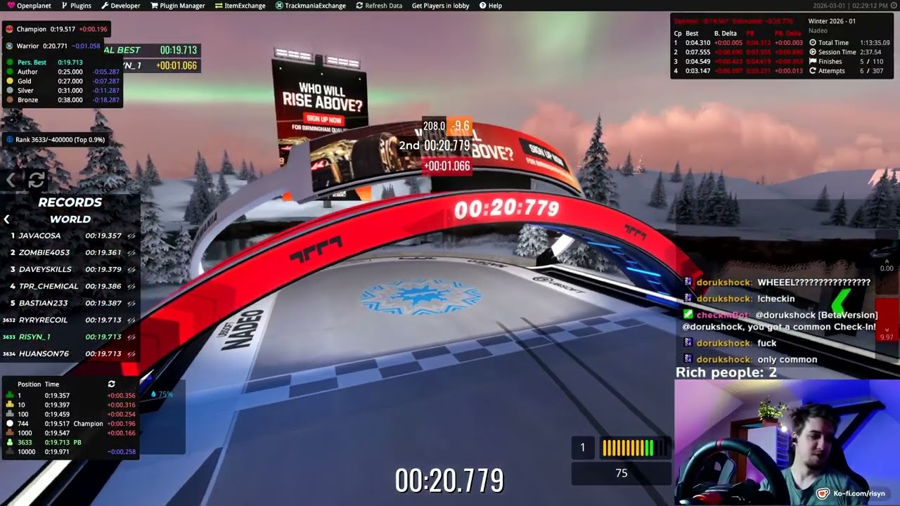 Wheel Gaming! Can I Trackmania With Wheeel?? | !discord !checkin !sounds