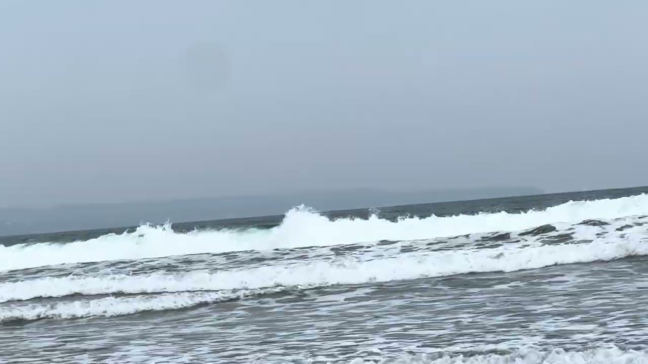 Rainy Season Beach in Bali 🌧️🌊 | Cloudy Ocean Vibes