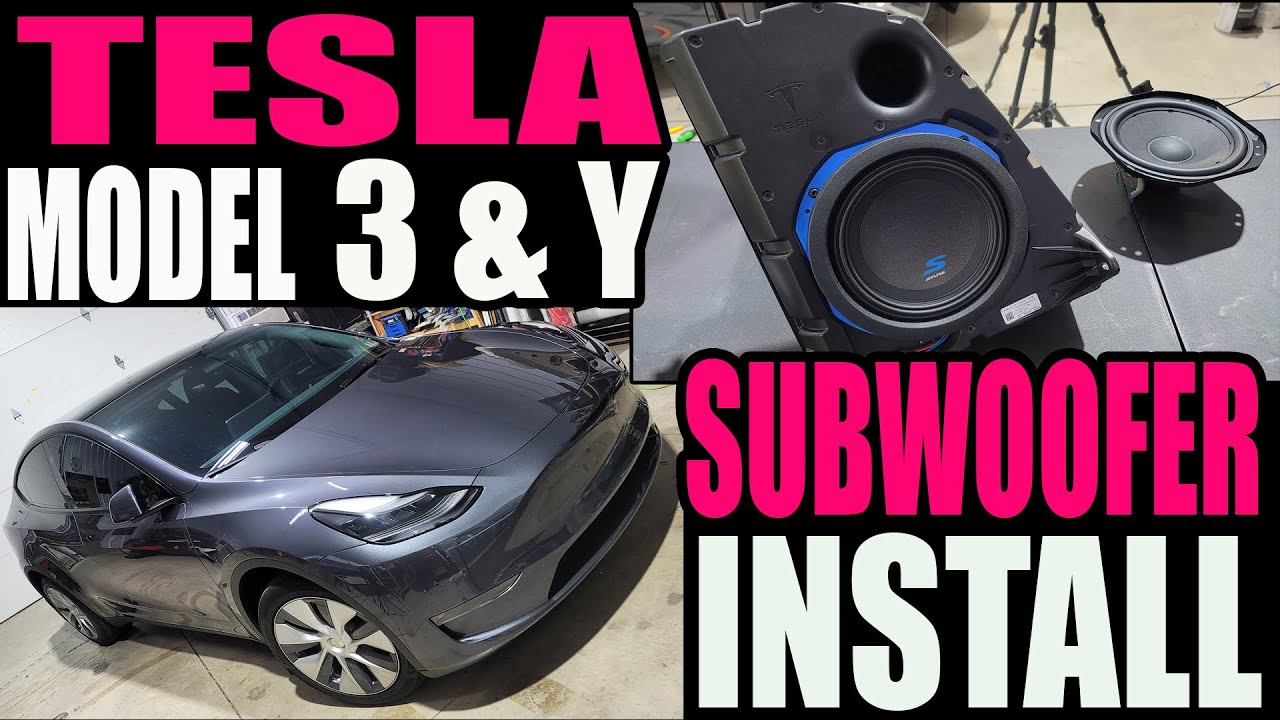 TESLA MODEL 3 / Y - HOW TO INSTALL SUBWOOFER -- AUDIO UPGRADE