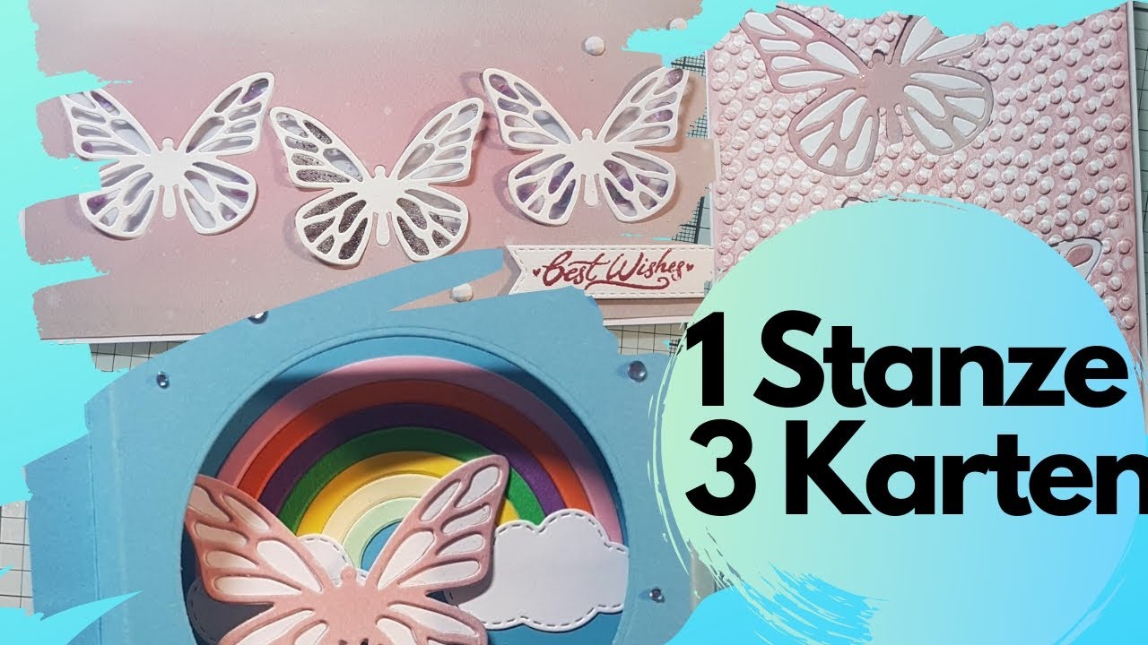 3 Karten mit 1 Stanze von  Sizzix | Tutorial | Karteninspiration