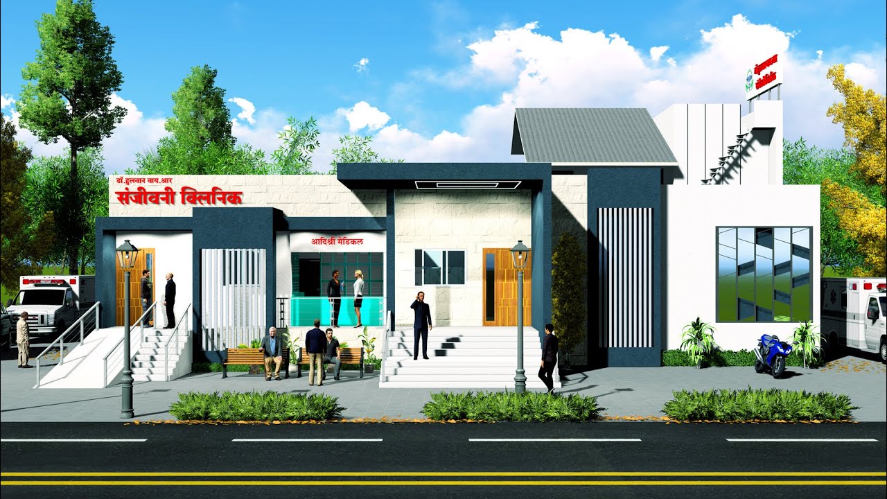 Hospital 3D Exterior & interior Design _ Pranav & Vinesh _ Architecture Studio