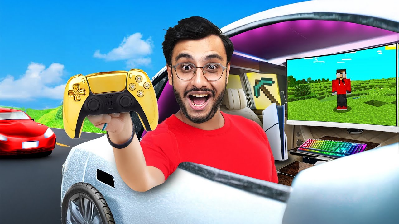 I MADE A GAMING SETUP IN MY CAR