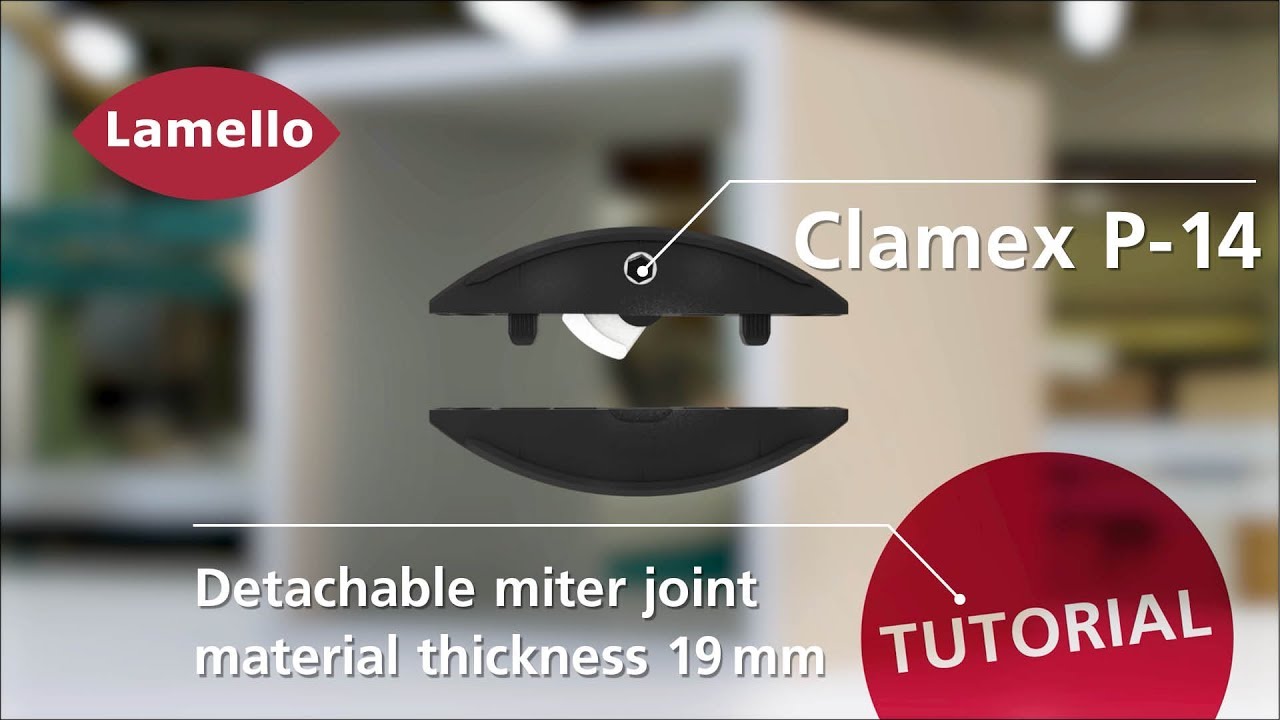 Lamello Tutorial Clamex P-14: Detachable miter joint, material 19 mm