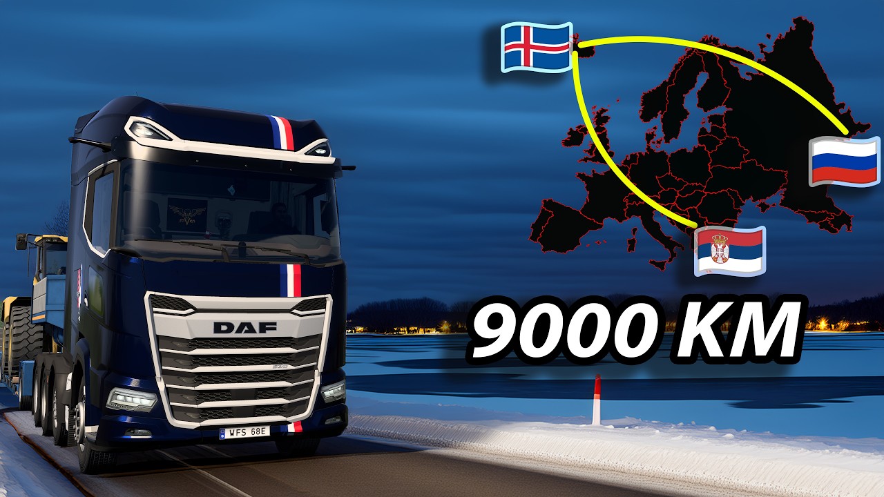 9000 KM WINTER CHALLENGE: Driving Through Frost and Ice in Euro Truck Simulator 2