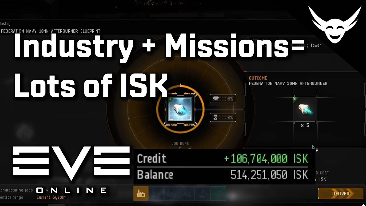 EVE Online - Промышленные ISK из чертежей фракций миссий
