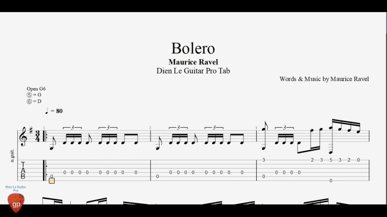 Maurice Ravel - Bolero - Guitar Pro Tab