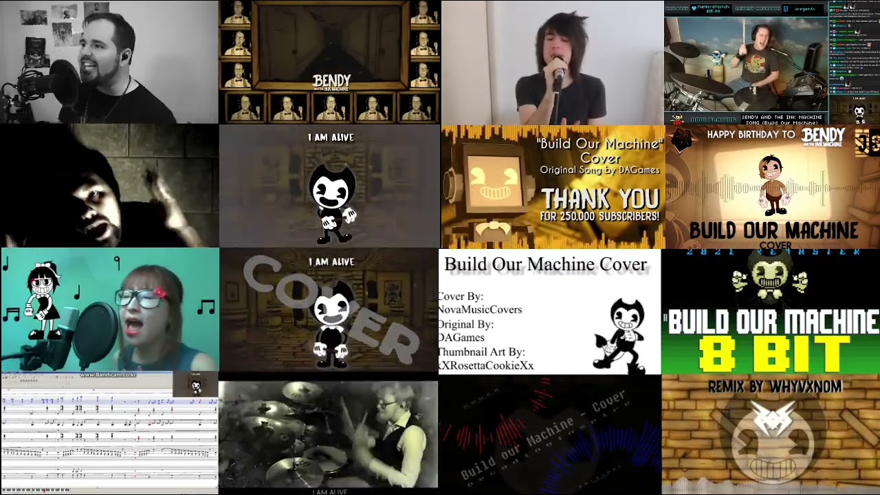 Bendy and the Ink Machine Build our Machine but its a 16 Vocal Mashup Version