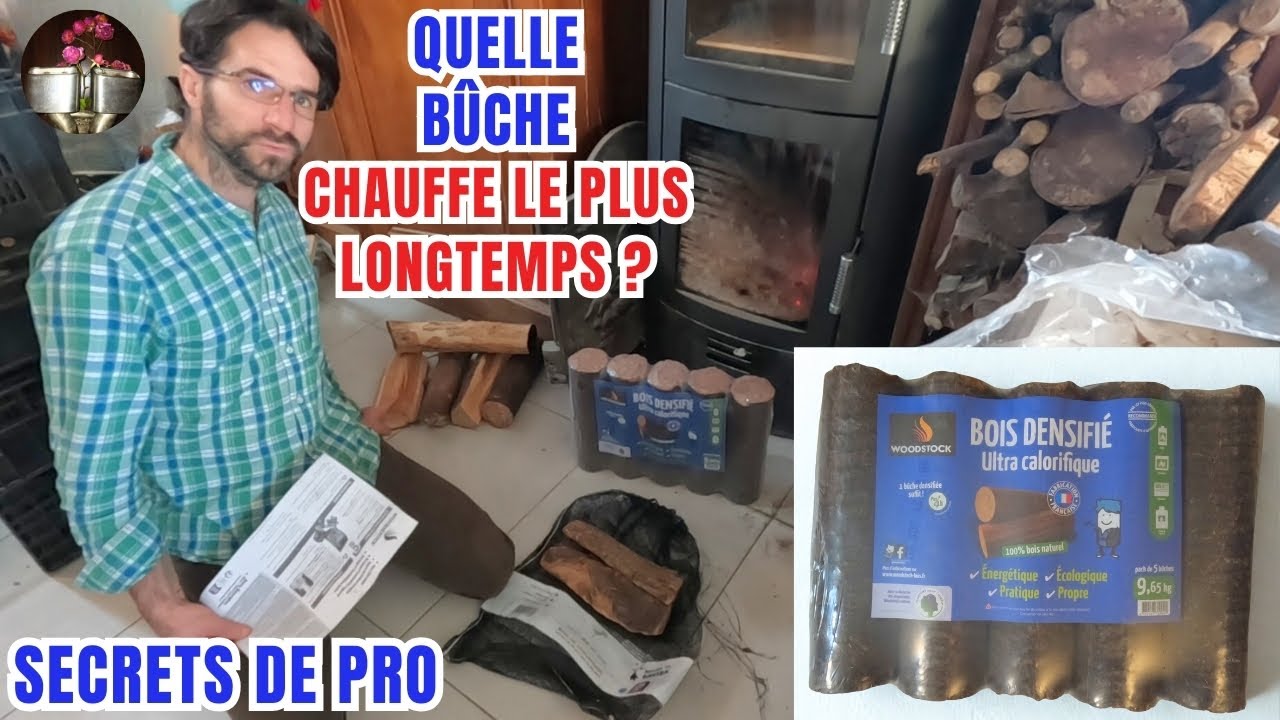Bois densifié, bon plan? qui gagne le match et chauffe le plus longtemps ? Test et démo.