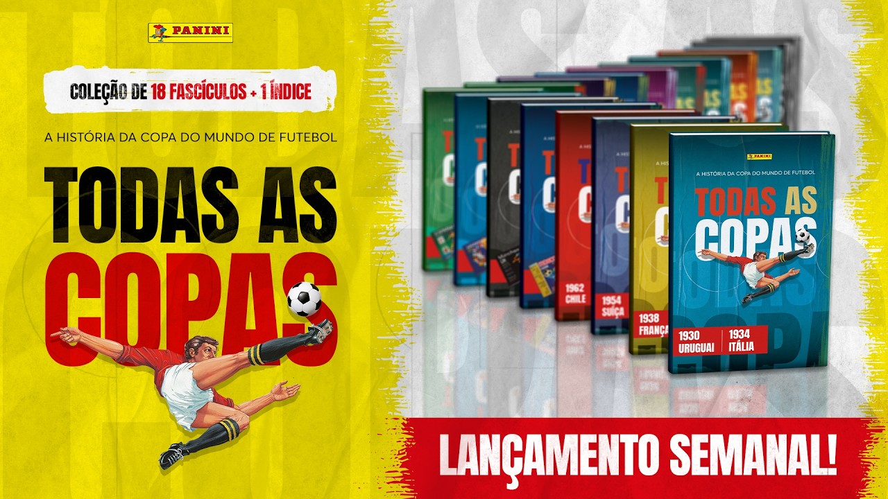 Em breve: Todas as Copas | Cole&ccedil;&atilde;o de Fasc&iacute;culos sobre a Hist&oacute;ria da Copa do Mundo | Panini Esportes