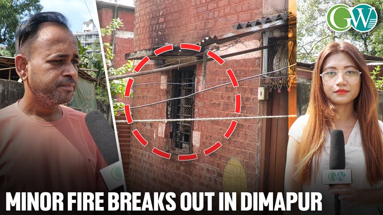 MINOR FIRE BREAKS OUT NEAR DIMAPUR RAILWAY HIGH SCHOOL, KALIBARI ROAD