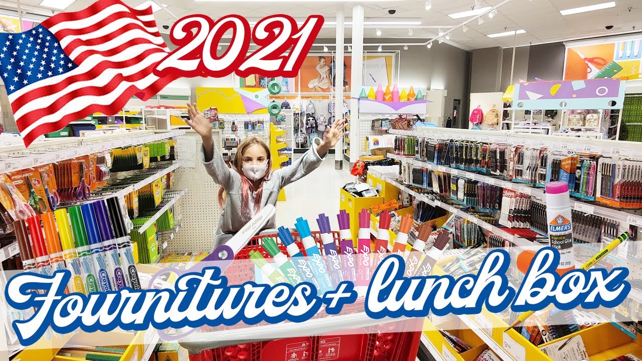 [ÉCOLE AMÉRICAINE] FOURNITURES SCOLAIRES + LUNCH BOX 2021 🏫