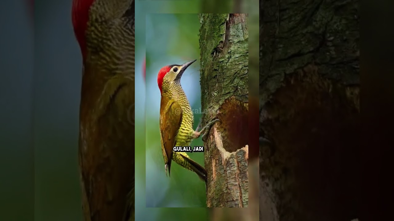 Burung Pelatuk Hijau ✅ Sedot ribuan semut kayak vacum cleaner!
