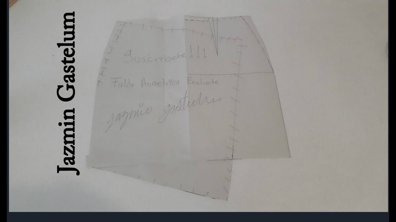 Patron Falda Asimetrica Envolvente  Jazmin Gastelum