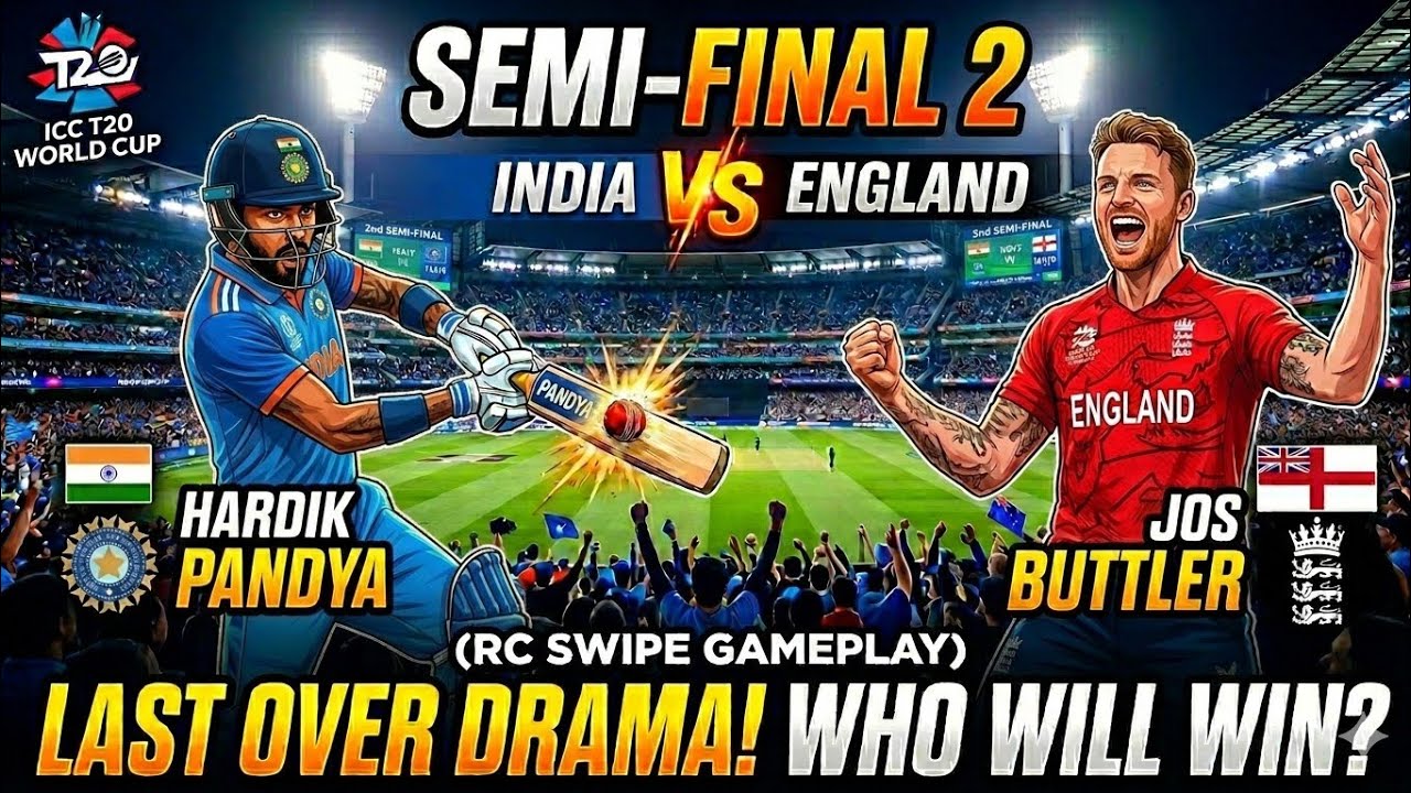 Will India Reach The Final? 🇮🇳 vs 🏴󠁧󠁢󠁥󠁮󠁧󠁿 Semi Final 2 Thriller! | RC Swipe