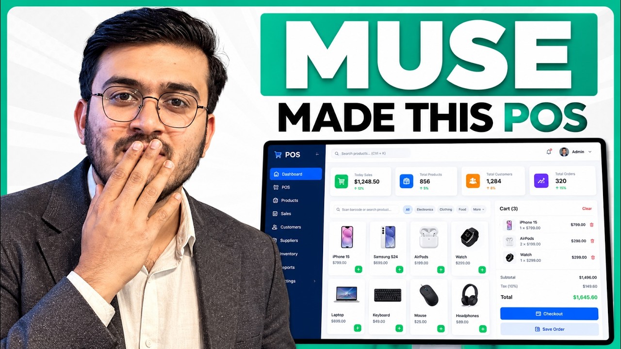 Создание полноценной POS-системы с помощью ОДНОГО промпта в MUSE AI
