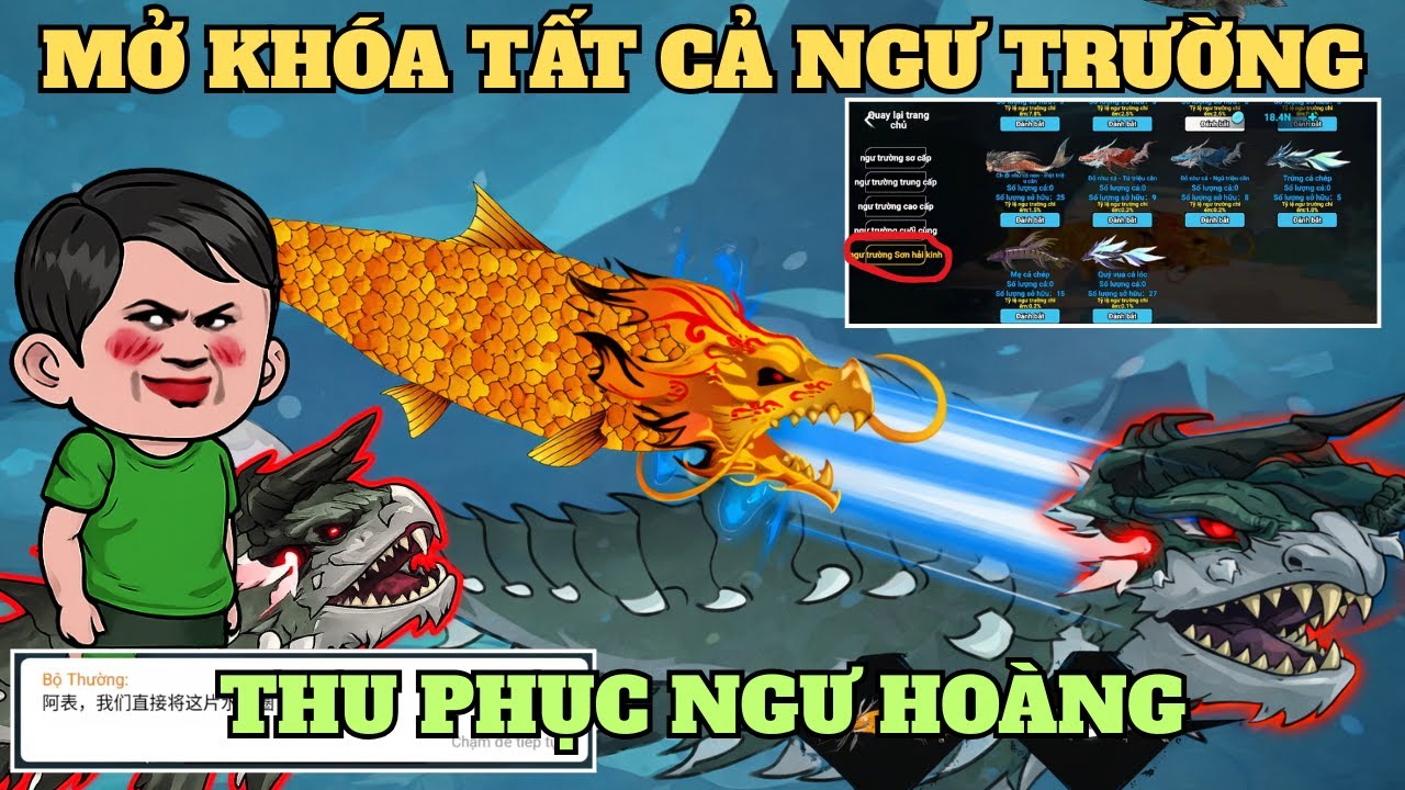 Cách mở khóa TẤT CẢ NGƯ TRƯỜNG NHANH NHẤT! thu phục NGƯ HOÀNG - Game câu cá vạn cân