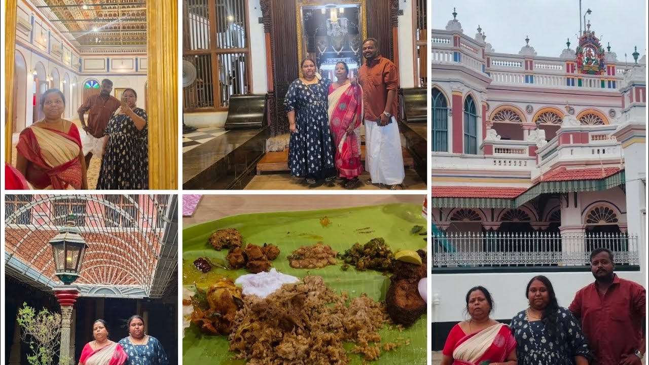 Karaikudi Chettinad Palace❤️Chidambaram Villa's வாழை இலை விருந்து 🤩Thirumayam Fort😍Athangudi Palace