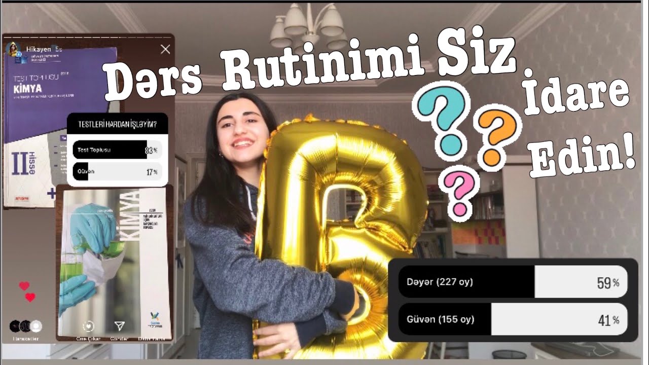 BİR GÜNÜMÜ İNSTAGRAM İZLƏYİCİLERİM İDARƏ EDİR!📊|MƏZUN DƏRS RUTİNİM #7|SÖHBƏTLİ VLOG