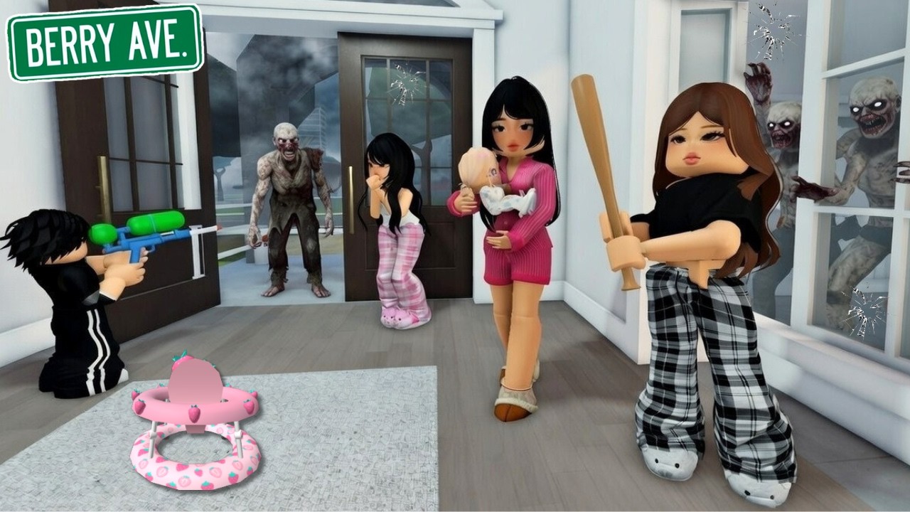 HAY UNA INVASIÓN ZOMBIE EN LA CIUDAD ESTOY SOLA CON MIS HIJOS ¿SOBREVIVIREMOS? BERRY AVENUE ROBLOX