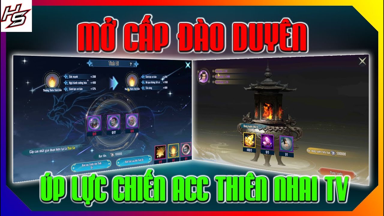 VLTK MOBILE - Mở cấp Đào Duyên úp lực chiến acc Thiên Nhai TV | Thiên Nhai TV
