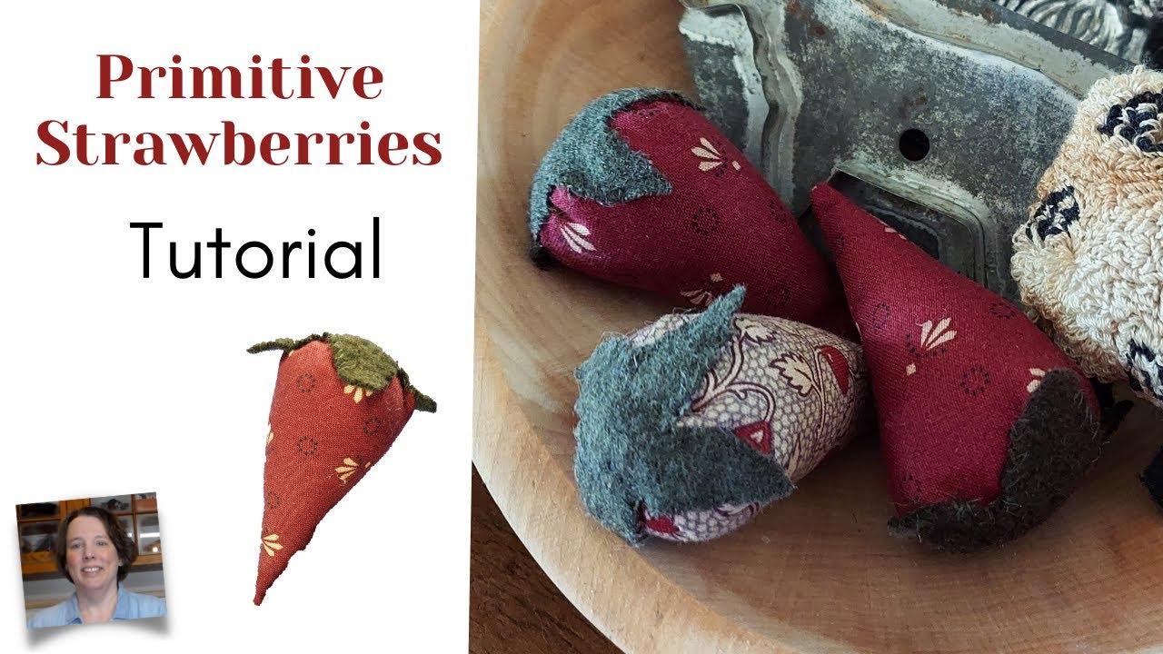 How to Make Primitive Fabric Strawberries